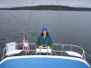 Sary-Jo at the helm of Tesoro