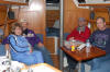 Relaxing in the cabin with David & Barbara Embrey and David Thorpe